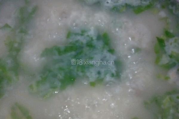生菜肉粒粥的做法图解3