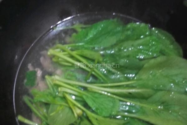 青菜瘦肉汤的做法图解3