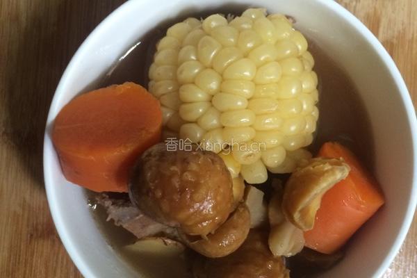 板栗玉米胡萝卜骨头汤的做法图解6