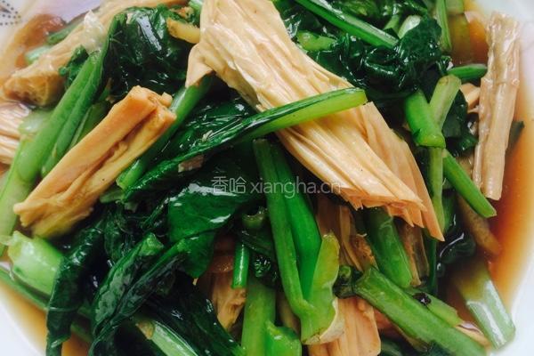 腐竹炒菜苔的做法图解5