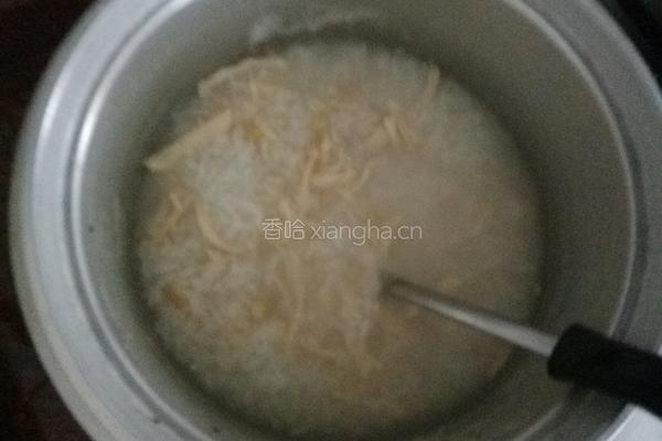 瑶柱鸡丝粥的做法图解3