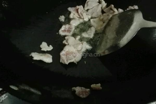 瘦肉炒菜心的做法图解3