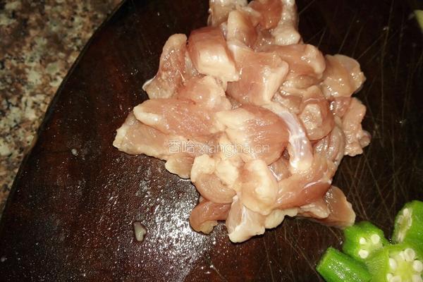 秋葵小炒肉的做法图解6