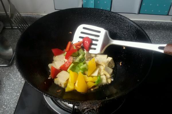 彩椒蚝油豆腐的做法图解7