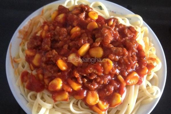 瘦肉玉米意大利面