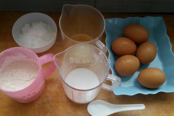 椰香海绵蛋糕的做法图解1