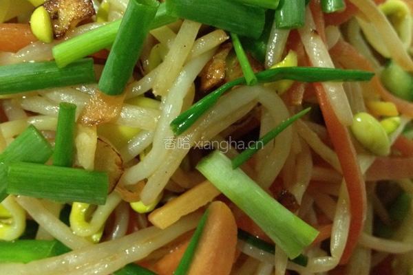 胡萝卜炒黄豆芽的做法图解9