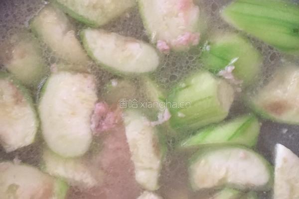 肉沫虾仁丝瓜汤的做法图解6