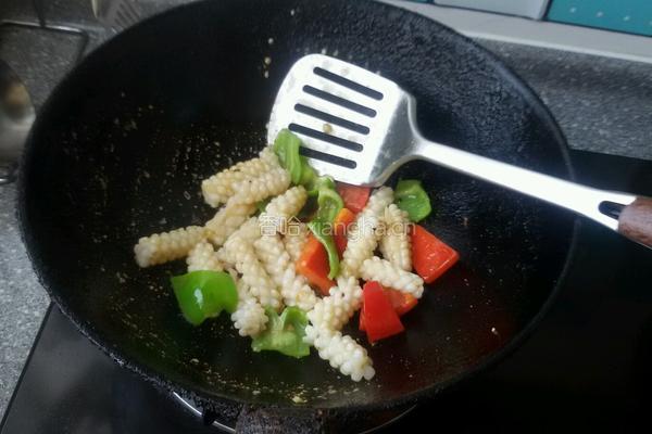清炒鱿鱼花的做法图解8