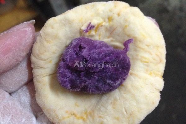 南瓜紫薯饼的做法图解5