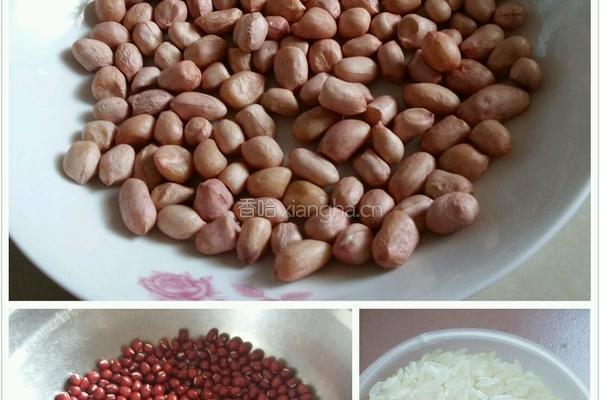 红豆花生粥的做法图解1
