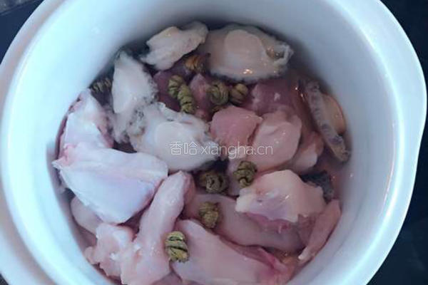 石斛胞鱼炖鸡汤的做法图解4