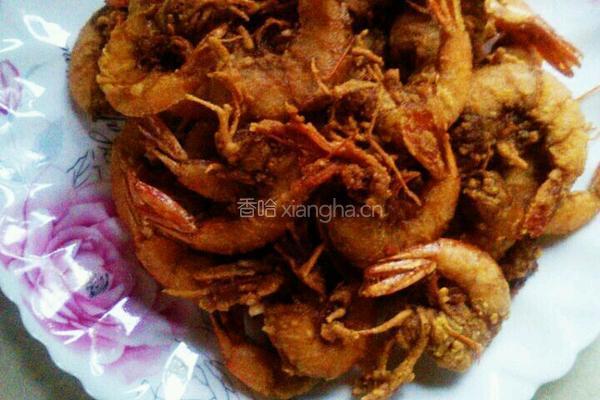 黄金炸虾的做法图解6