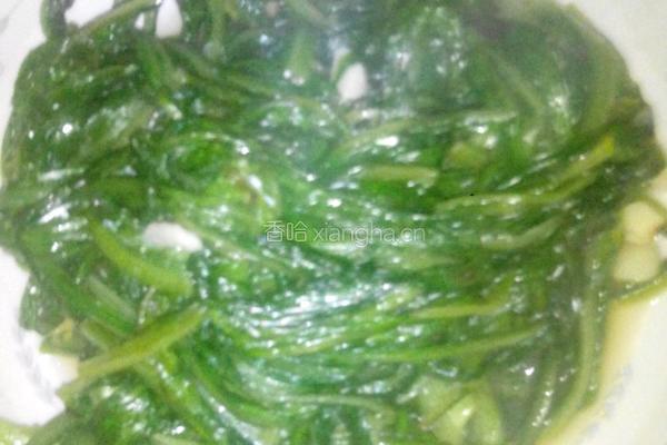 清炒油麦菜的做法图解3