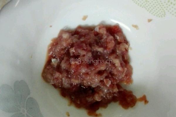 肉末小白菜汤的做法图解2