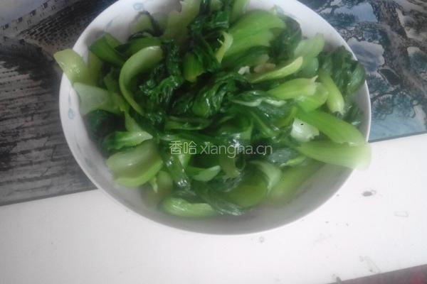 炒青菜的做法图解3