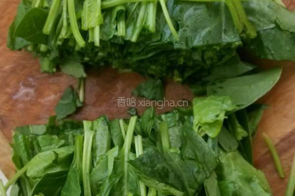 胡油菠菜炒蛋的做法图解2