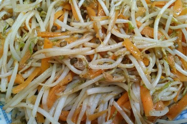 豆芽炒胡萝卜丝儿的做法图解9