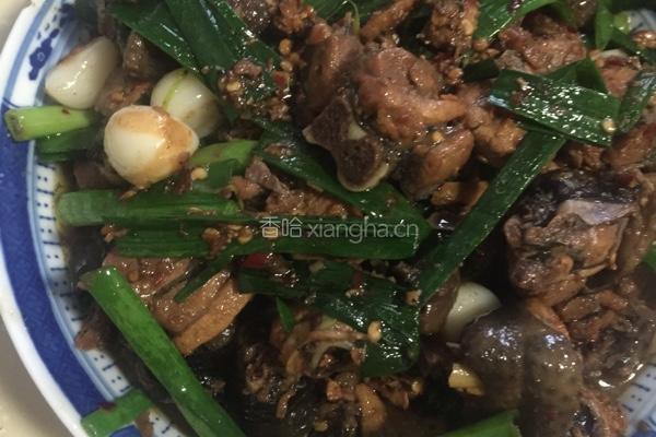 蒜苗小炒鸡的做法图解8