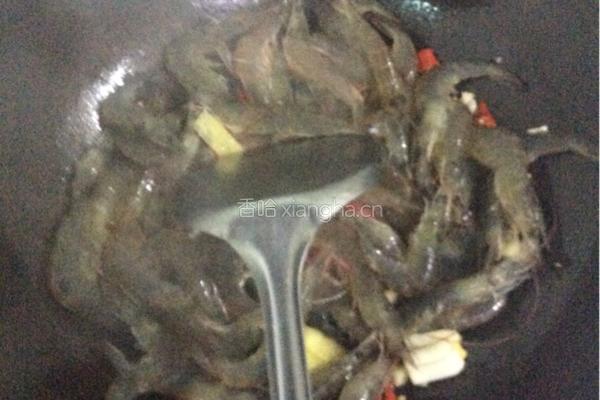 香葱炒虾的做法图解3