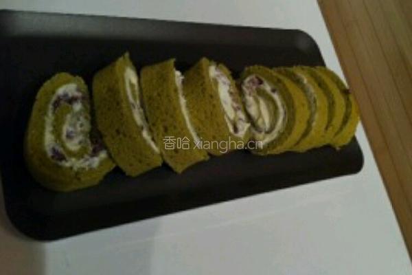 红豆抹茶舒芙蕾蛋卷