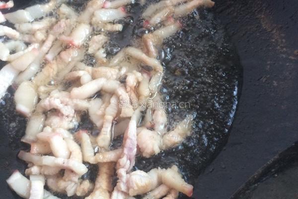 肉丝菜苔烧豆腐的做法图解5