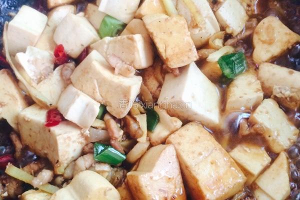 肉丝菜苔烧豆腐的做法图解8