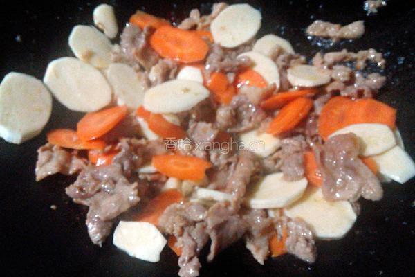 肉片炒茭白的做法图解4