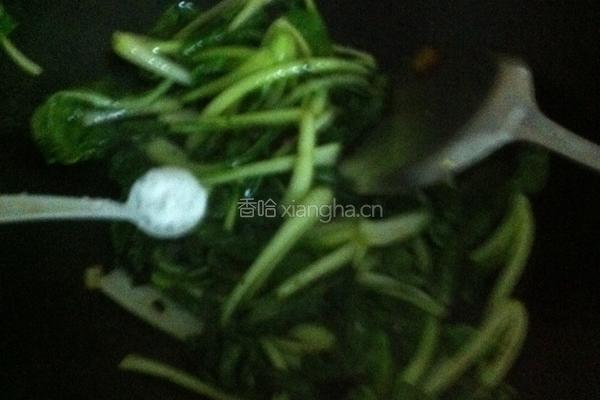 虾米炒青菜的做法图解4