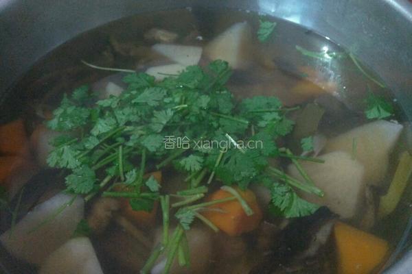 羊肉蘑菇萝卜汤的做法图解10