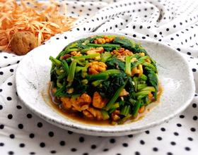 核桃仁拌菠菜[图]