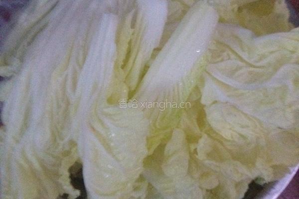 肉片辣椒白菜叶的做法图解2