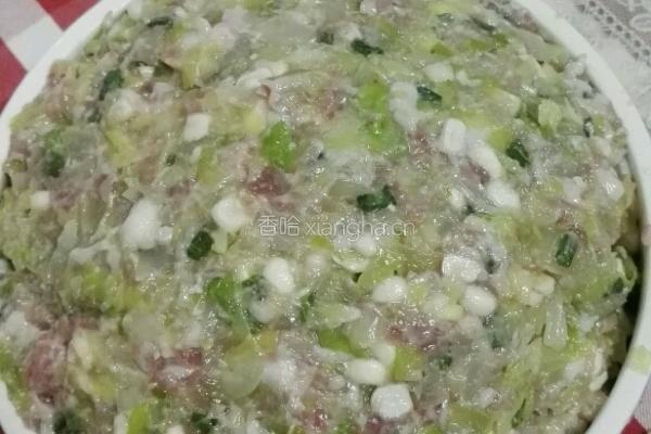 白菜珍珠饺的做法图解2