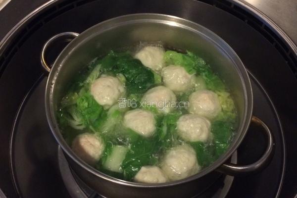 白菜豆腐圆子汤的做法图解5