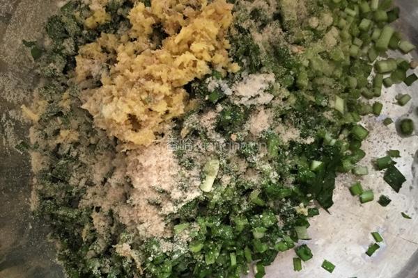 韭菜魚肉饼的做法图解3