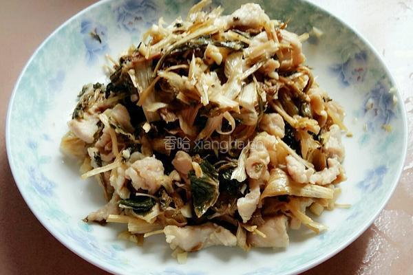 蒜蓉菜干肉片的做法图解10