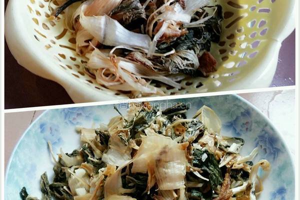 蒜蓉菜干肉片的做法图解5