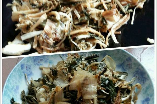 蒜蓉菜干肉片的做法图解7
