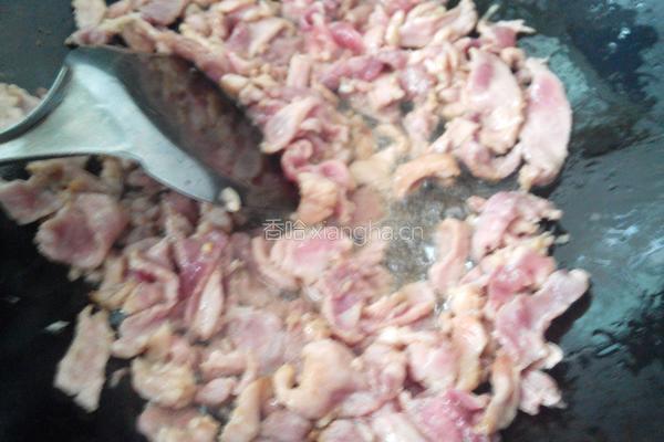 韭菜花炒肉的做法图解5