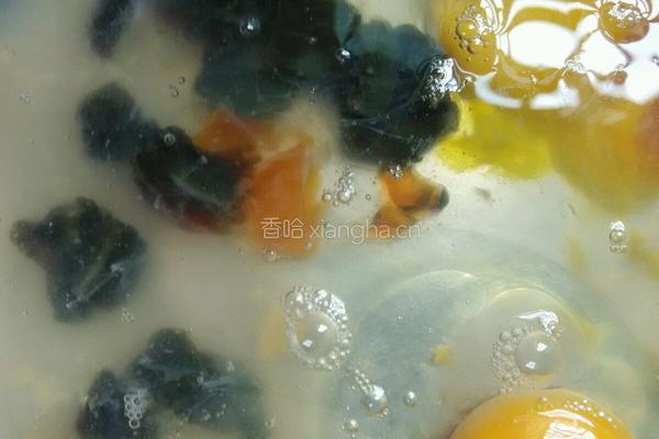 三色蒸蛋的做法图解2