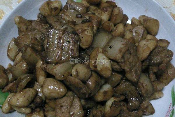 菱角小炒肉的做法图解5