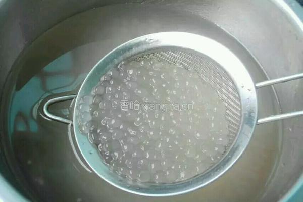 木瓜牛奶西米露的做法图解5