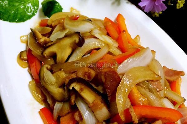 香菇培根炒时蔬的做法图解6