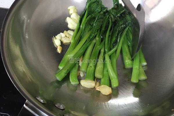 蒜香菜心的做法图解3