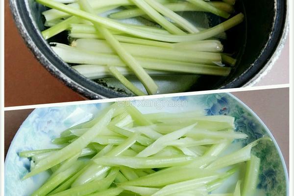 芹菜胡萝卜肉片的做法图解2