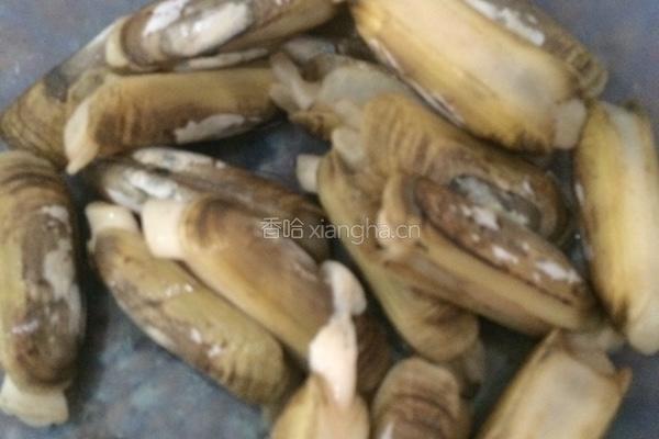 炒蛏子的做法图解1