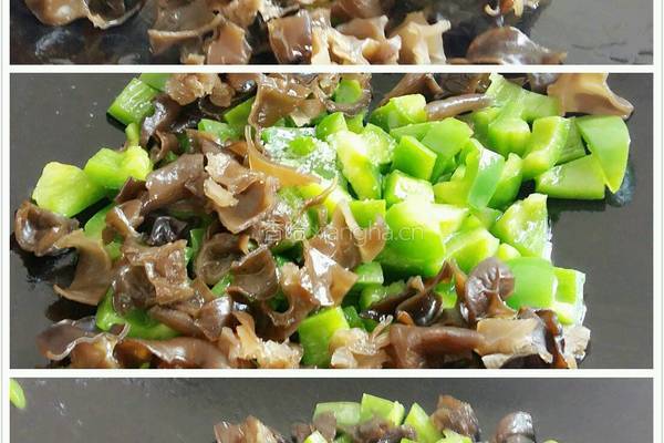 肉未甜椒黑木耳的做法图解7
