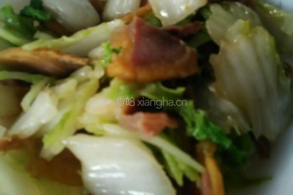 腊肉炒白菜的做法图解9
