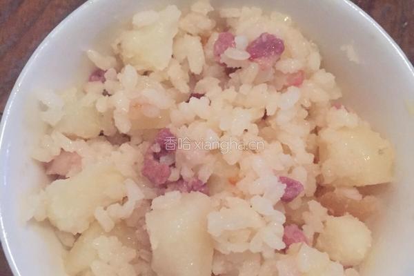 火腿洋芋焖饭的做法图解8