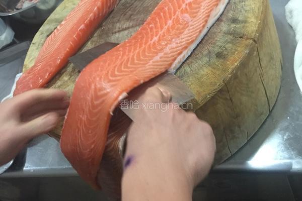 刺身挪威三文鱼的做法图解5